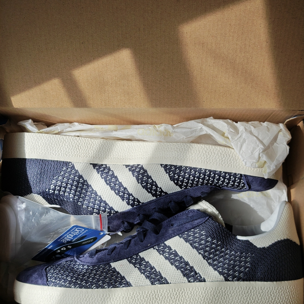 Adidas Navy & White Knit Sneakers